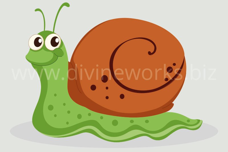 Download Free Snail Cartoon Character Vector Illustration by Divine Works