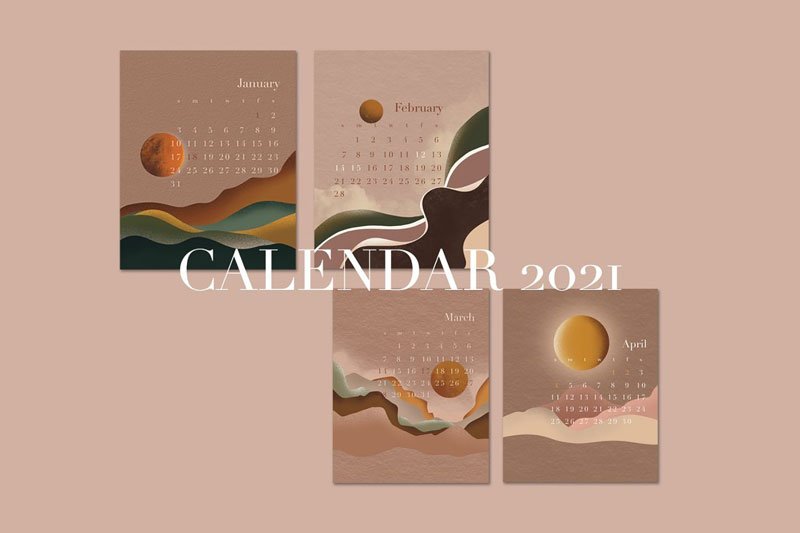 Abstract Calendar 2021