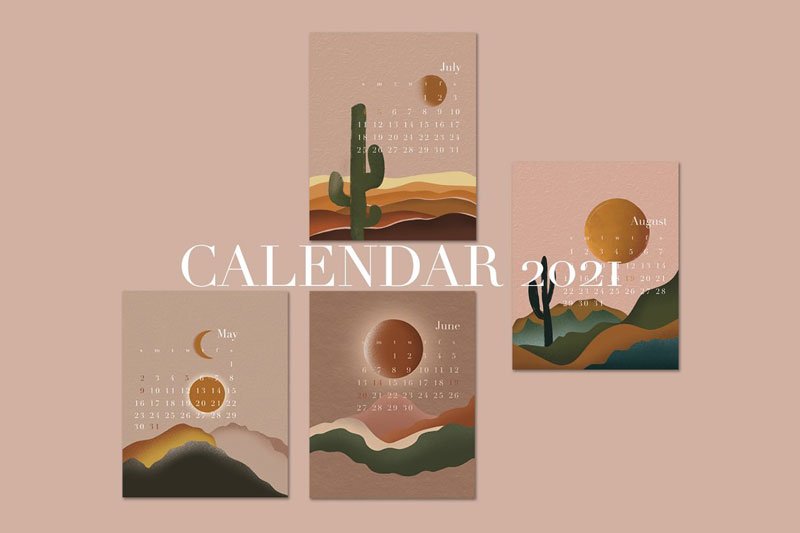Abstract Calendar 2021