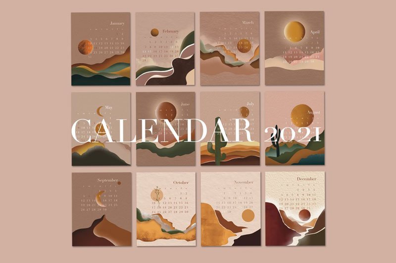 Abstract Calendar 2021