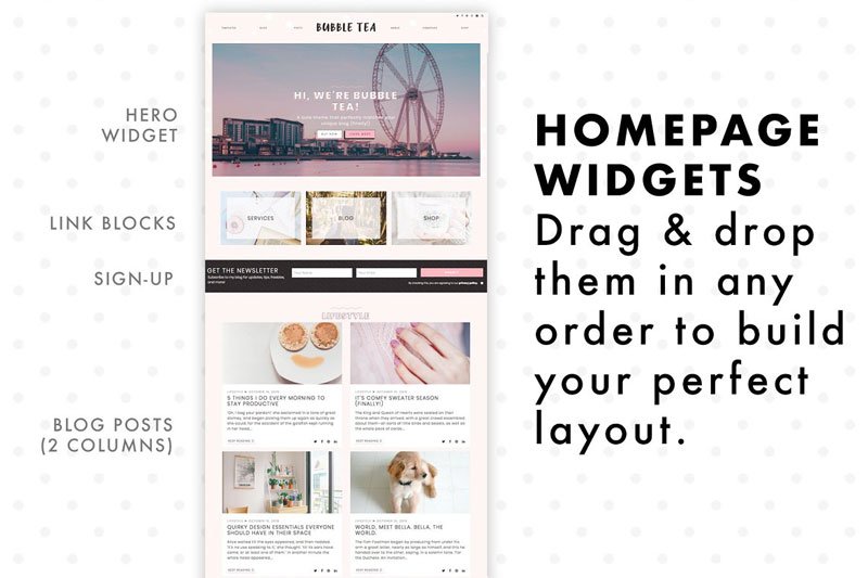 Bubble Tea WordPress Theme Blog