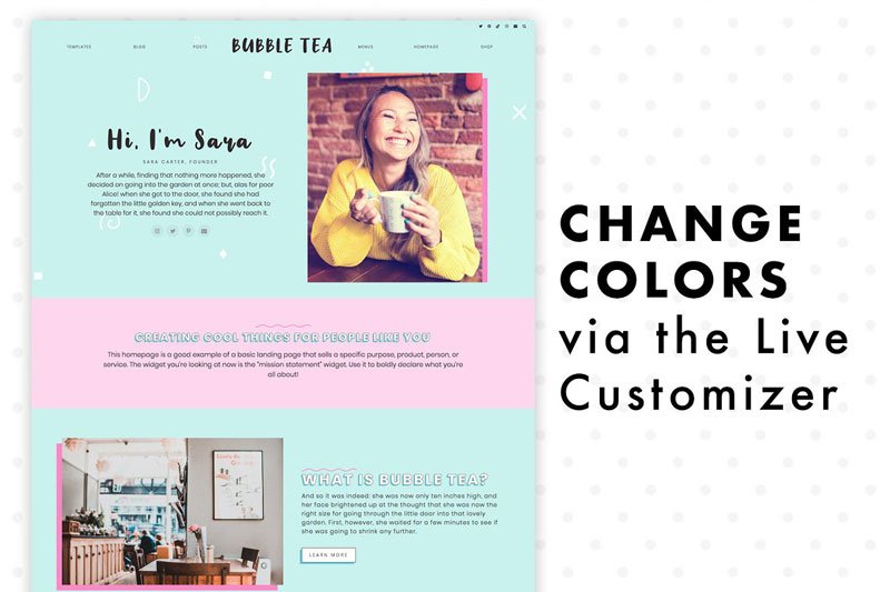 Bubble Tea WordPress Theme Blog