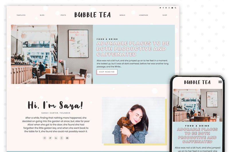 Bubble Tea WordPress Theme Blog