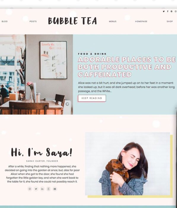 Bubble Tea WordPress Theme Blog