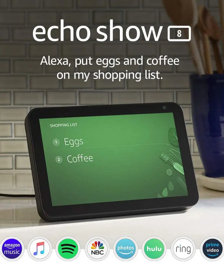 Echo Show 8 HD smart display with Alexa