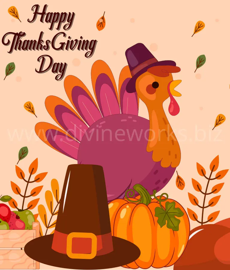 Download Free Adobe Illustrator Happy ThanksGiving Vector Illustration by Divine Works