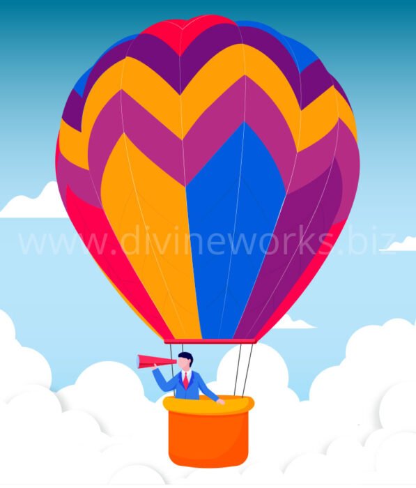 Download Free Adobe Illustrator Hot Air Balloon Vector by Divine Works