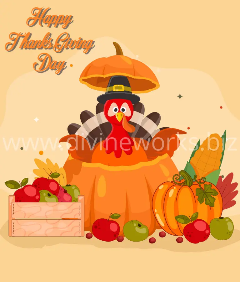 Download Free Adobe Illustrator ThanksGiving Vector Illustration by Divine Works
