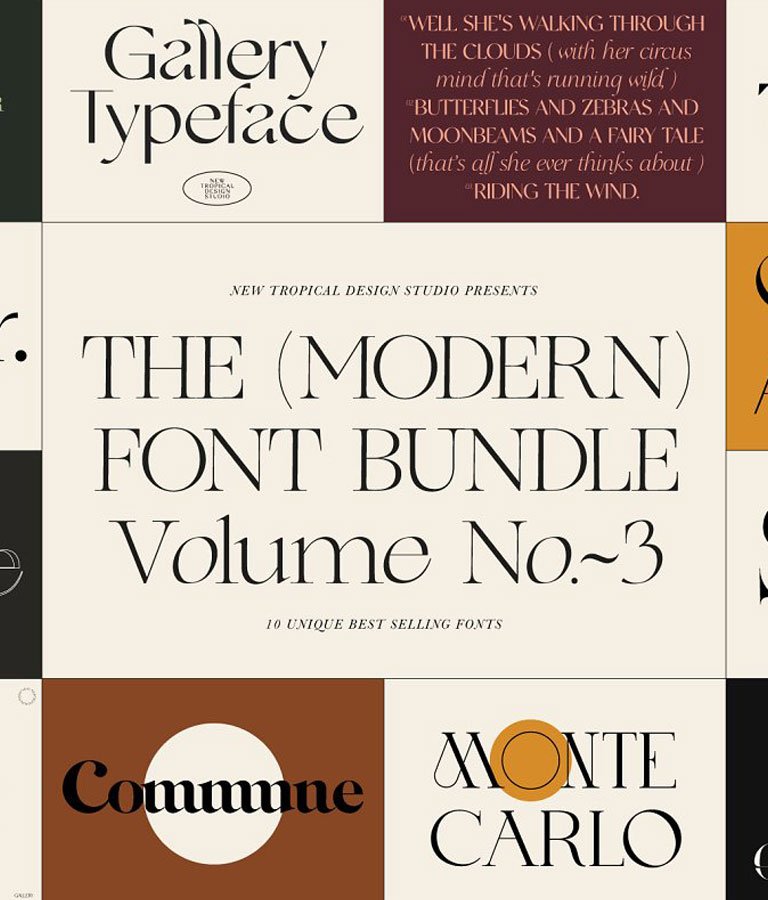 The Modern Font Bundle Vol.3