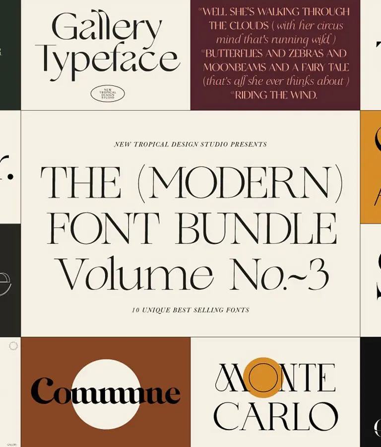 The Modern Font Bundle Vol.3