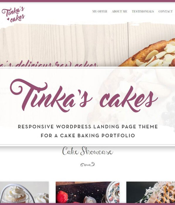 Tinka - Cake Baking Portfolio Theme