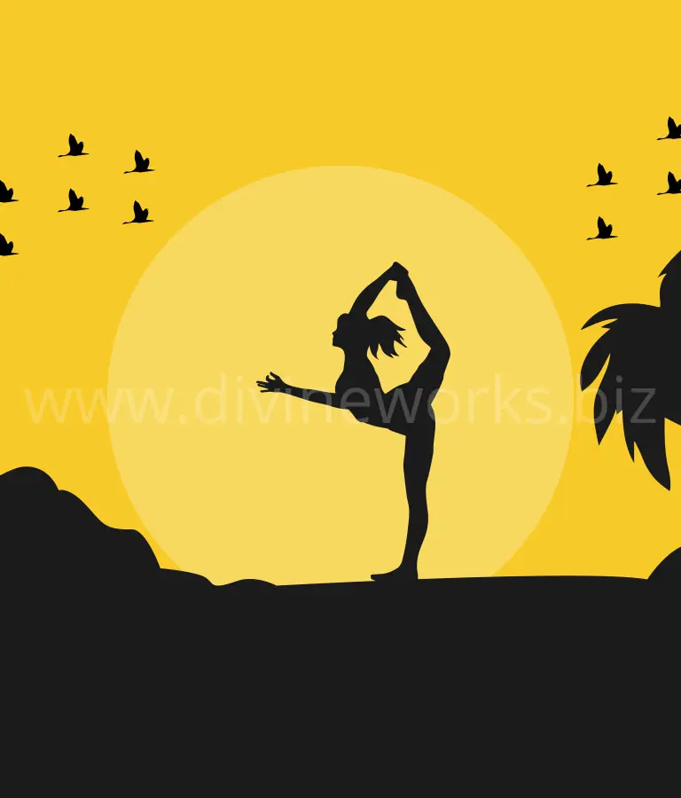 Download Free Yoga Girl Silhouette Vector Illustration by Divine Works