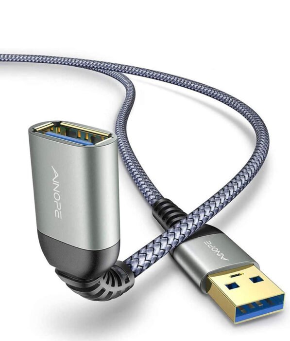 2 PACK 6.6FT+6.6FT AINOPE USB 3.0 Extension Cable Type A Male to Female