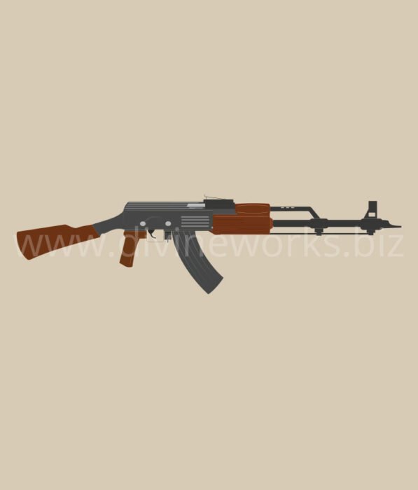 Download Free Adobe Illustrator AK 47 Gun Vector Art by Divine Works