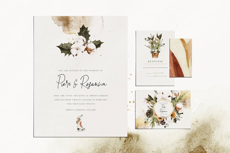 Bohemian Christmas Watercolor Set