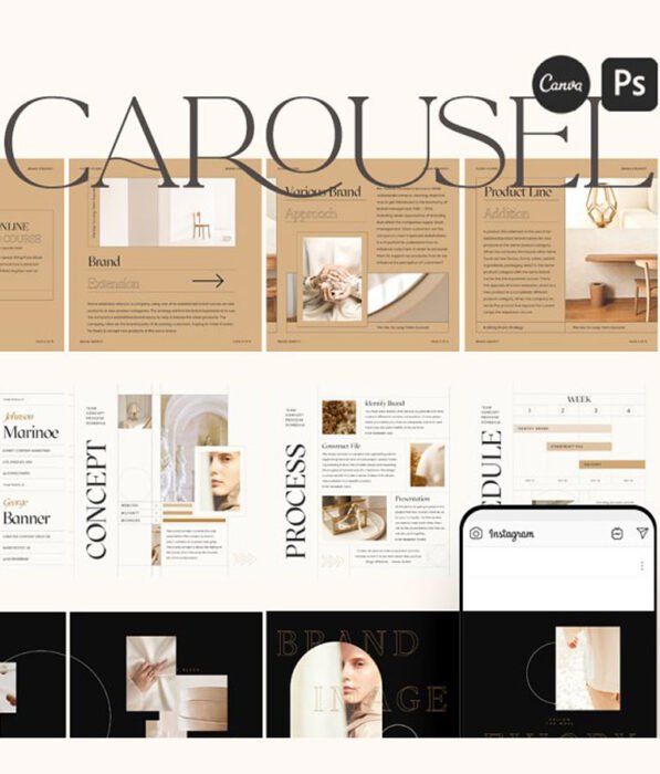 Branding Carousel Instagram CANVA PS