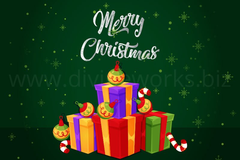 Download Free Adobe Illustrator Christmas Gifts Vector Illustration by Divine Works