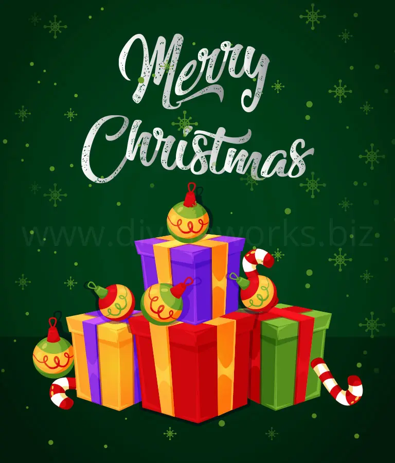 Download Free Adobe Illustrator Christmas Gifts Vector Illustration by Divine Works