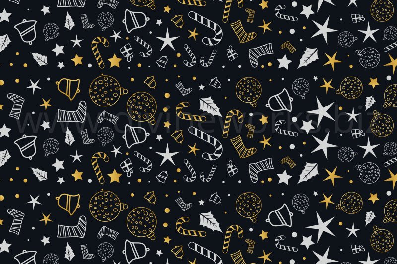 Download Free Christmas Object Vector Patterns by Divine Works