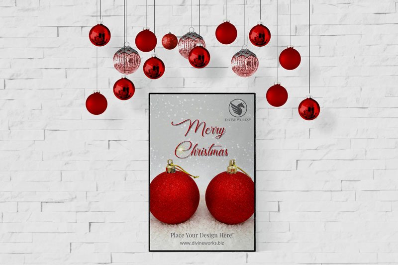 Download Free Christmas Poster Mockup by Divine Works