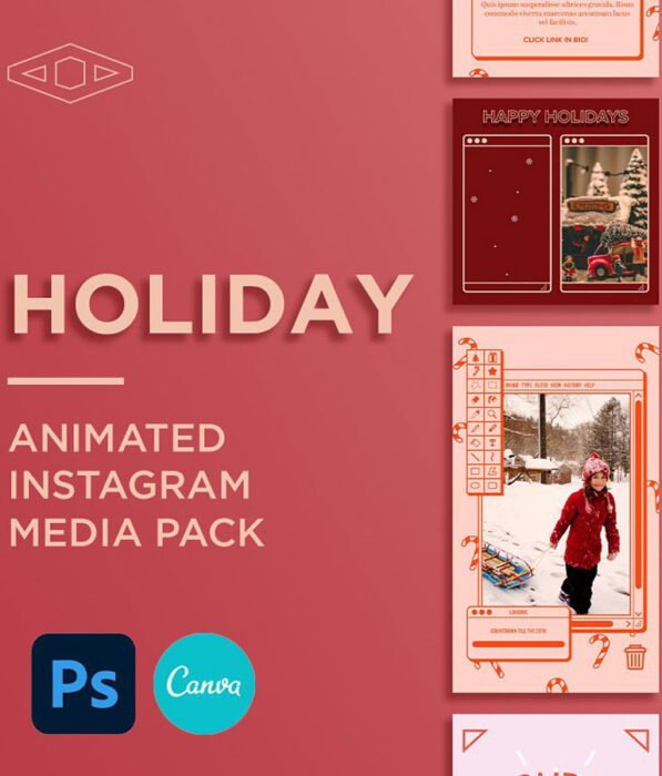 Holiday IG Kit in PSD & CANVA