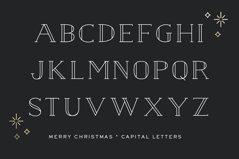 Merry Christmas Font - With Spar