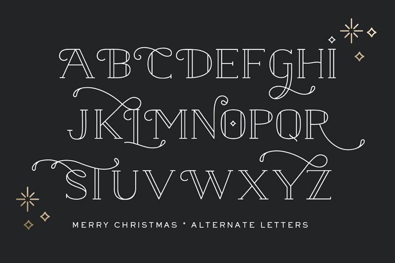 Merry Christmas Font - With Spar