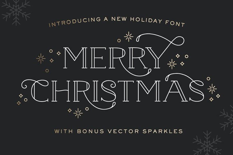 Merry Christmas Font - With Spar
