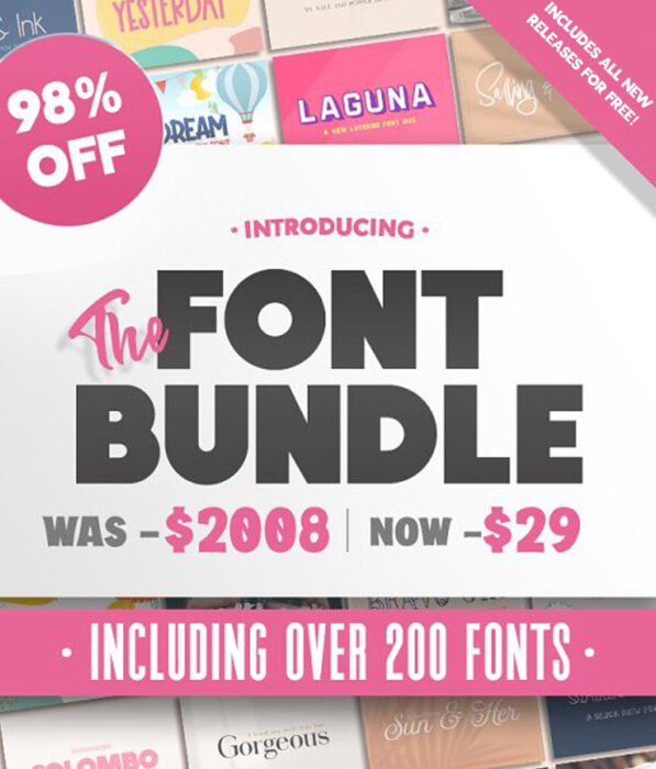The HUGE Font Bundle (98% OFF)