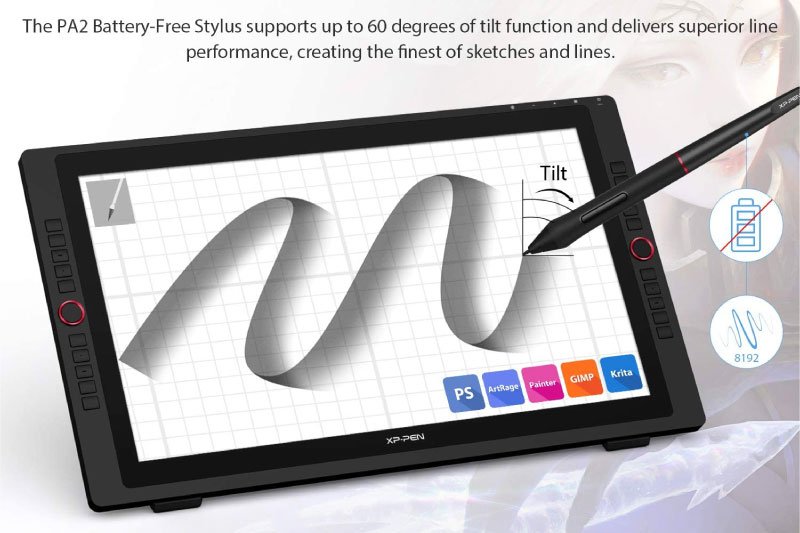 XP-PEN Artist24 Pro Drawing Pen Display 2K Resolution Graphics Tablet