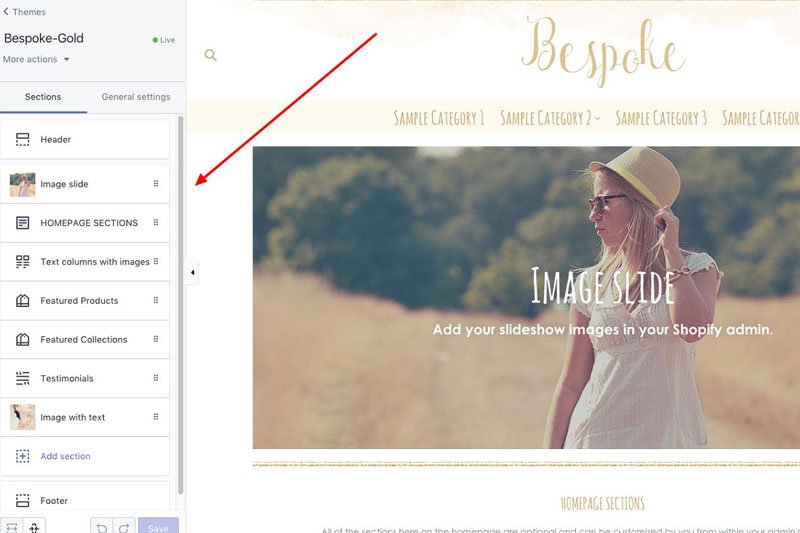 Bespoke Gold Feminine Shopify Theme