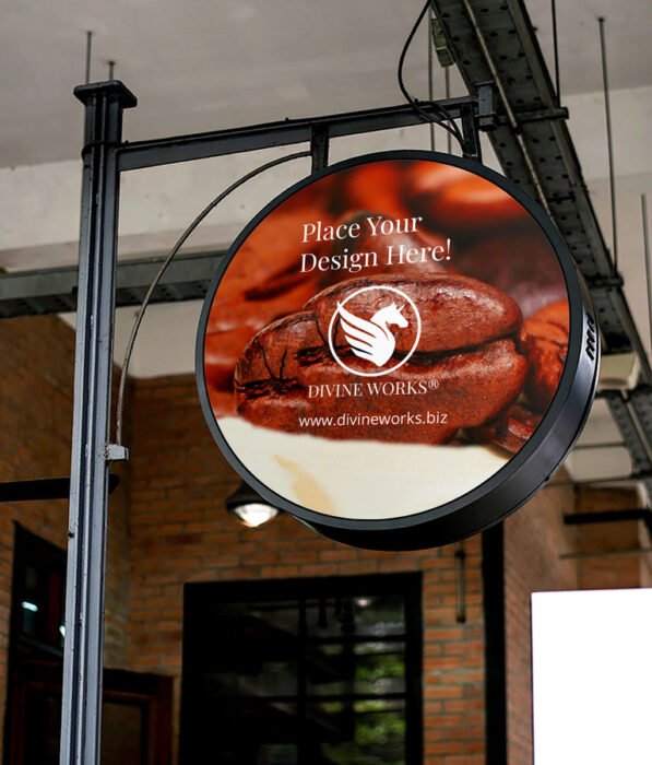 Download Free Round Signage Mockup by Divine Works