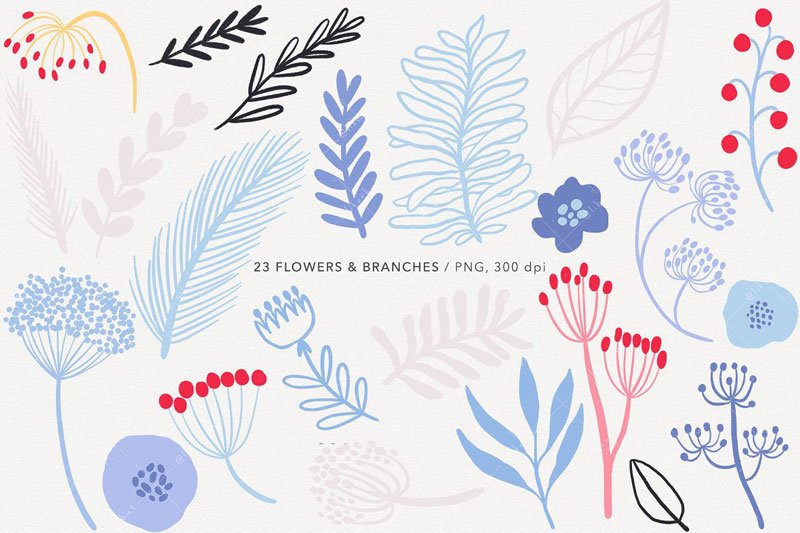 Winter Color Abstract Shapes&Pattern