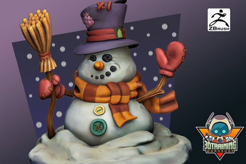 Learning ZBrush! Creating The Wintery Snowman