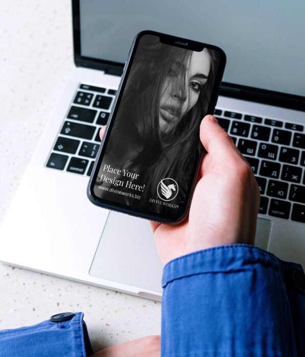 Download Free iPhone 12 Pro in Hand Mockup by Divine Works