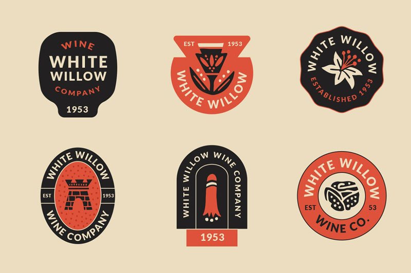 Abstract Linocut Badge Builder