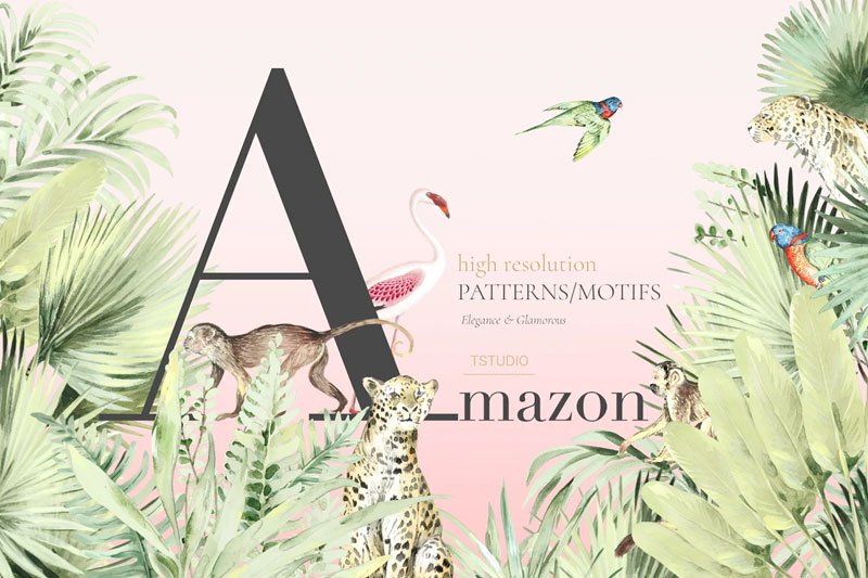 Amazon Luxury Watercolor Pattern