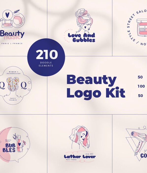 Beauty Logo Kit (210 Elements)