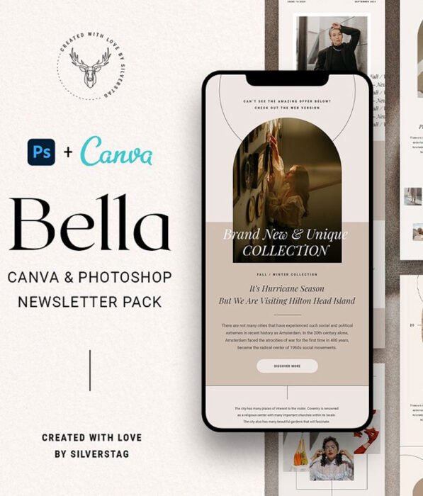 Bella PS+Canva Newsletter Templates
