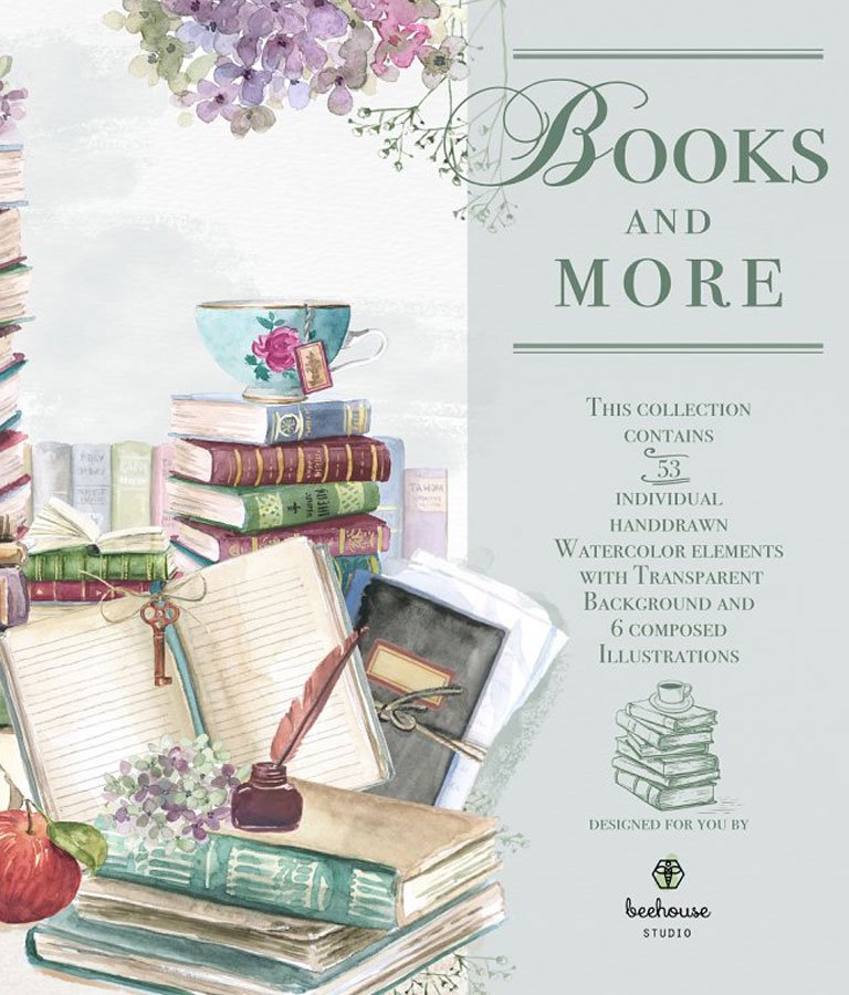 Books&More Watercolor Illustrations