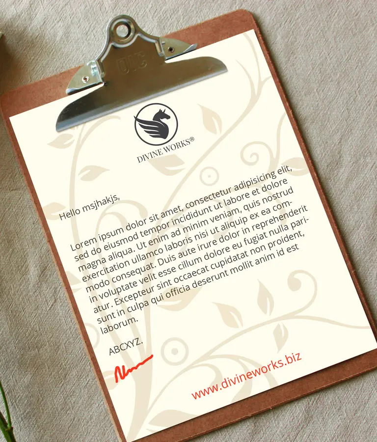 Download Free Clipboard Letterhead Mockup by Divine Works
