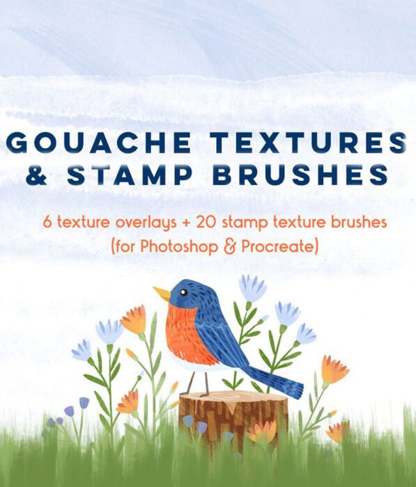 Gouache Textures + Stamp Brushes
