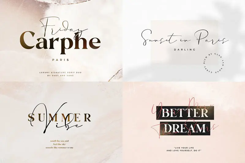 Modern Elegant Font Bundle