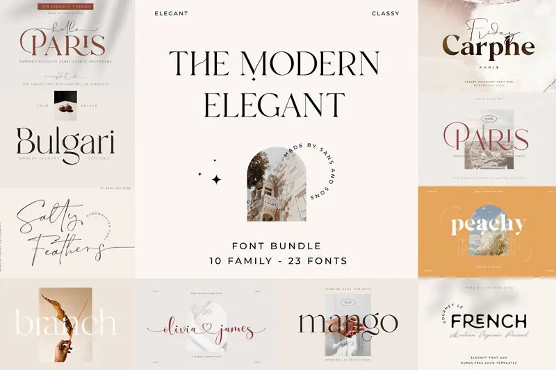 Modern Elegant Font Bundle