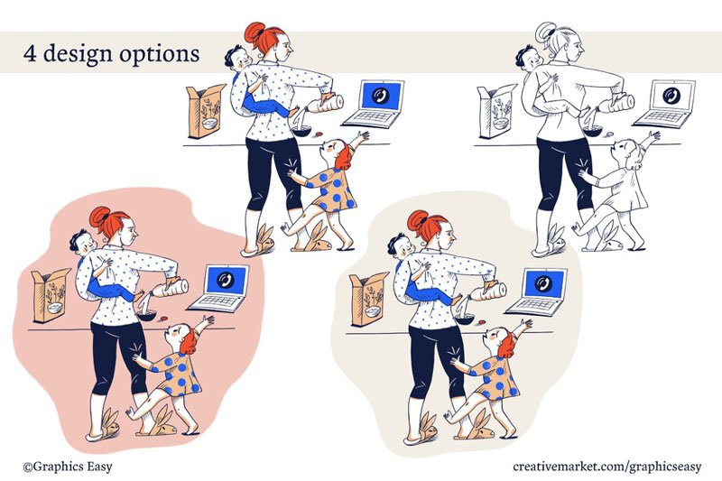 Multitasking Working Mom