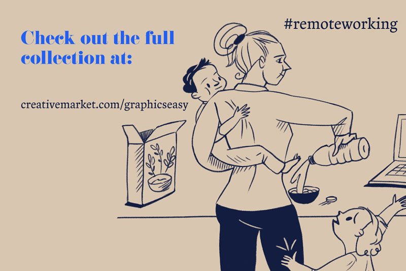 Multitasking Working Mom