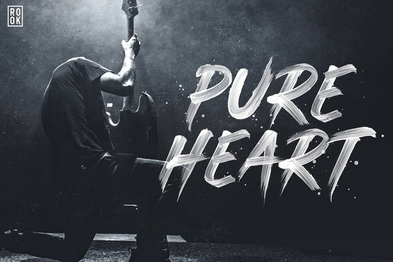 Pure Heart - OpenType SVG Brush Font