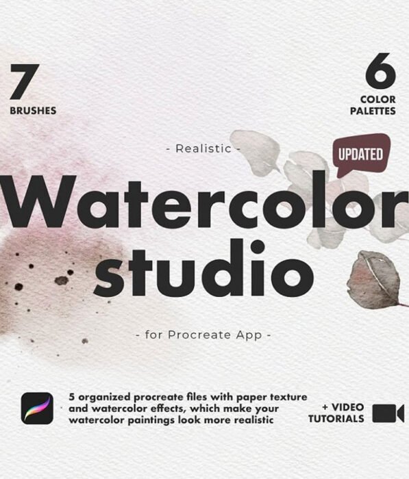 Realistic Procreate Watercolor Kit