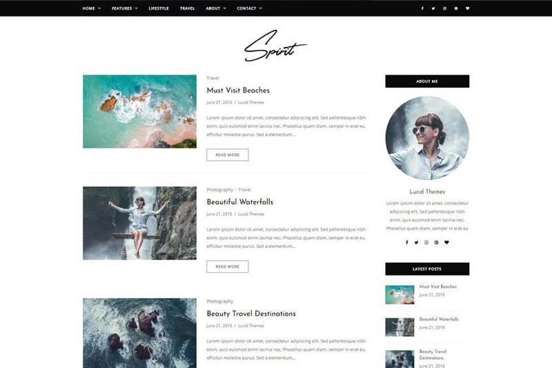 Spirit WordPress Blog Theme
