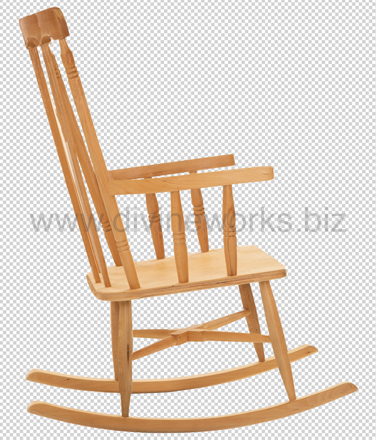 Download Free Wooden Rocking Chair Png by Divine Works